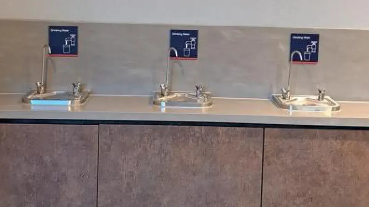 Water points at the Nucleus Café