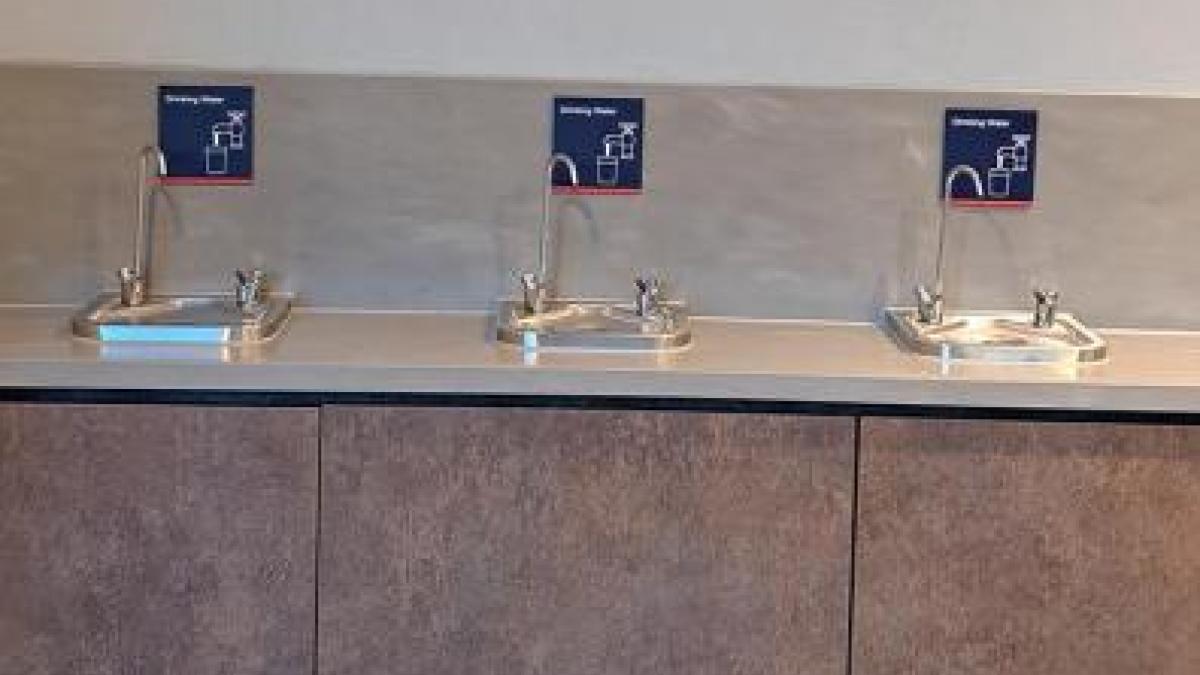 Water points at the Nucleus Café