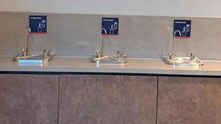 Water points at the Nucleus Café