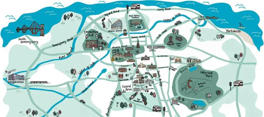 map of edinburgh