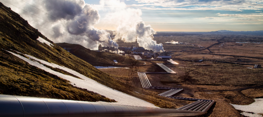 geos-general-research-getty green energy - Hellisheidi geothermal powerplant landscape