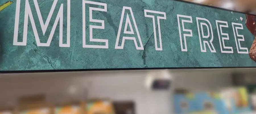 meat free sign