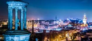 Edinburgh skyline at night