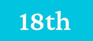 Graphic showing '18th' 