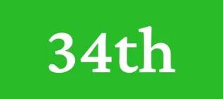 Text based graphic that says 34th