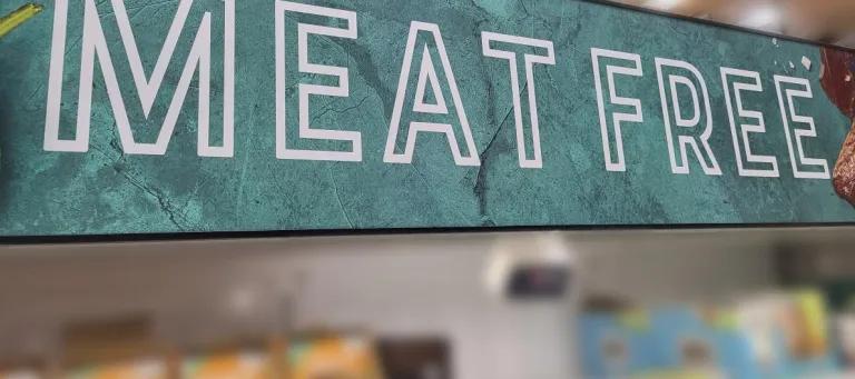 meat free sign