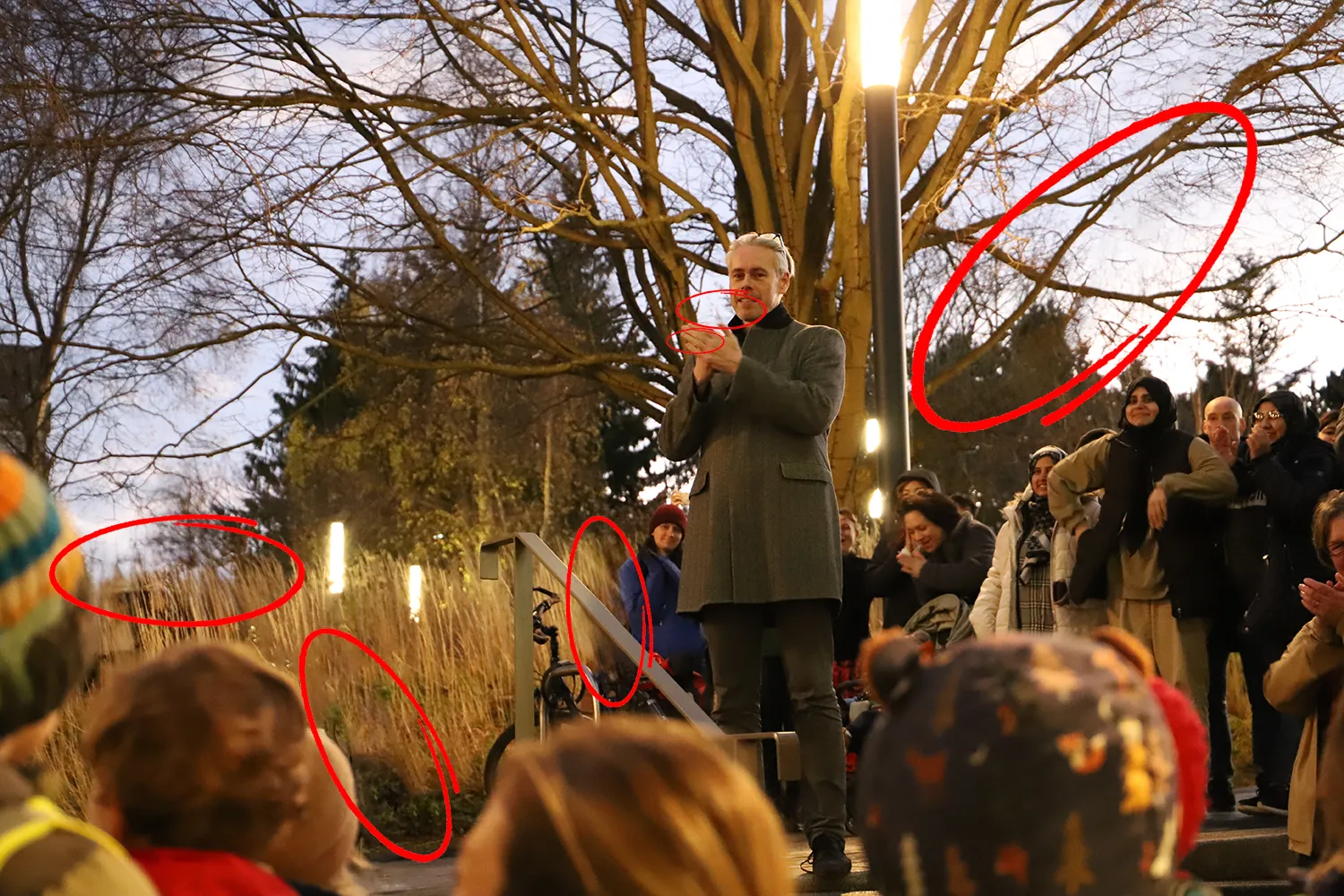 Iain Gordon at the Christmas tree switch on 2024