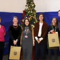 A team receiving an award