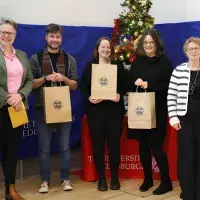 Staff receiving an award