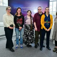 Technicians from the School of Biological Sciences at the Sustainable Lab Awards celebration event in March 2026 
