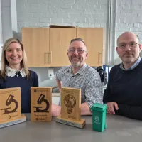 Staff from the School of Chemistry with their Silver Sustainable Lab Awards 