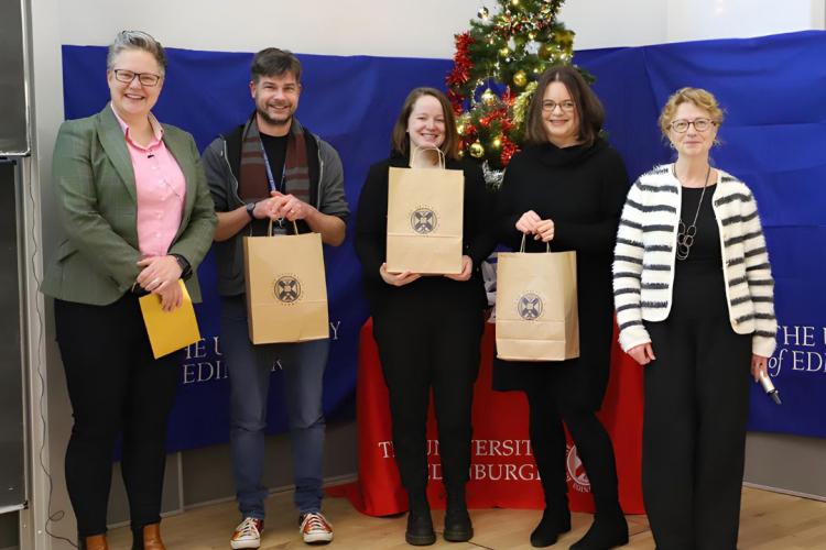 Staff receiving an award