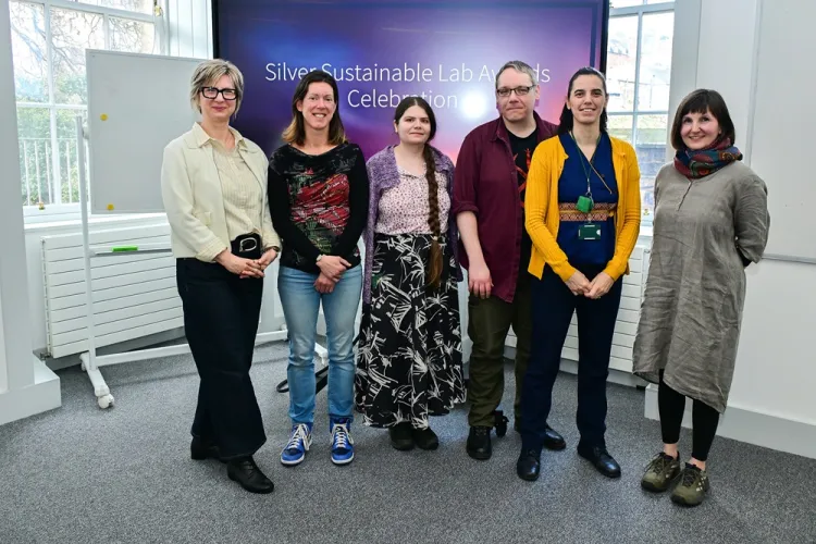 Technicians from the School of Biological Sciences at the Sustainable Lab Awards celebration event in March 2026 