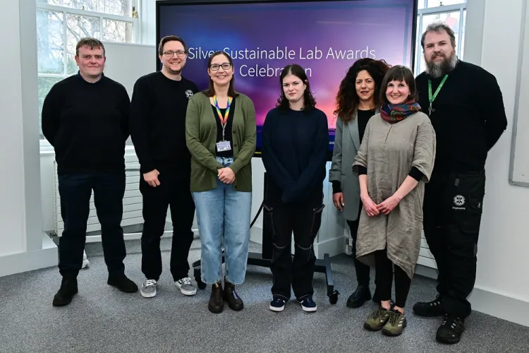 Technicians from the School of Engineering at the Sustainable Lab Awards celebration event in March 2026 