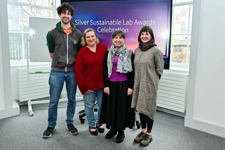 Technicians from the School of Geosciences at the Sustainable Lab Awards celebration event in March 2026 