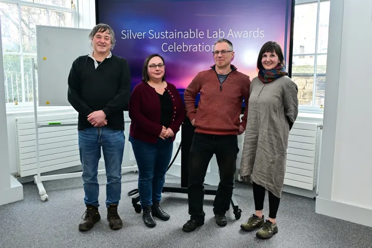 Technicians from the School of Physics and Astronomy at the Sustainable Lab Awards celebration event in March 2026 