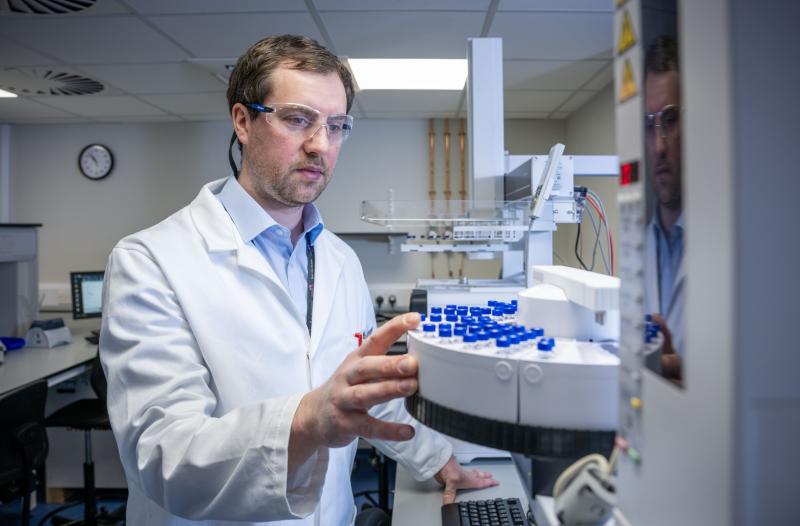Dr David August working in the ACIS lab