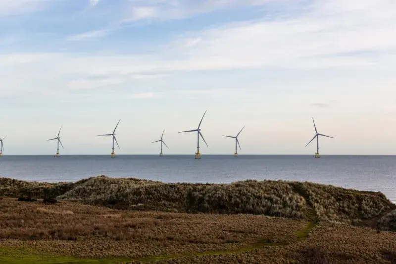 Wind farm on the East Coast of Scotland.