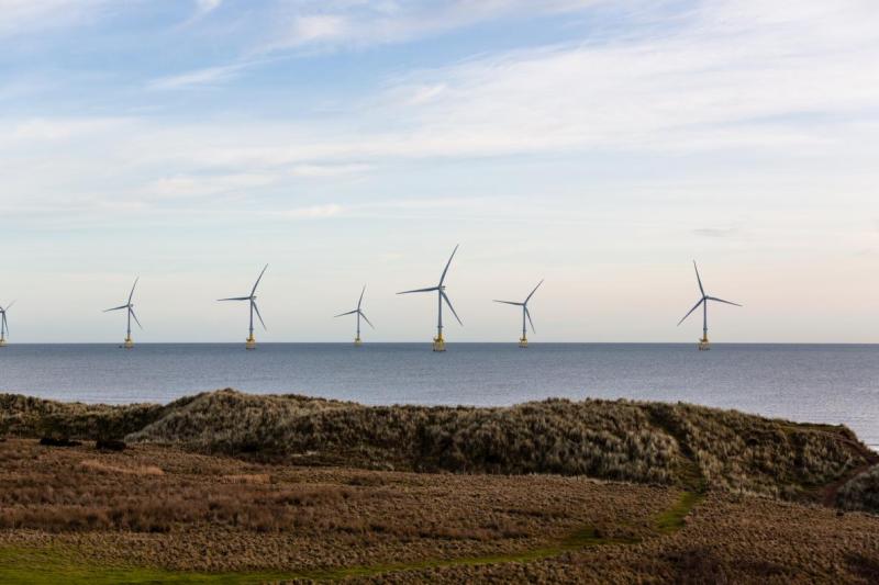 Wind farm on the East Coast of Scotland.
