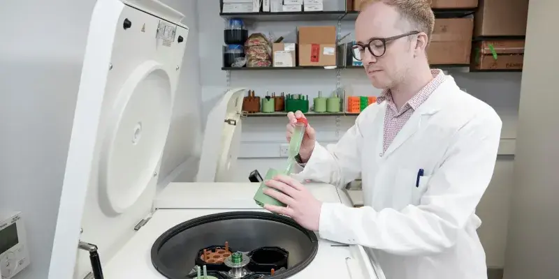 Professor Stephen Wallace in the lab