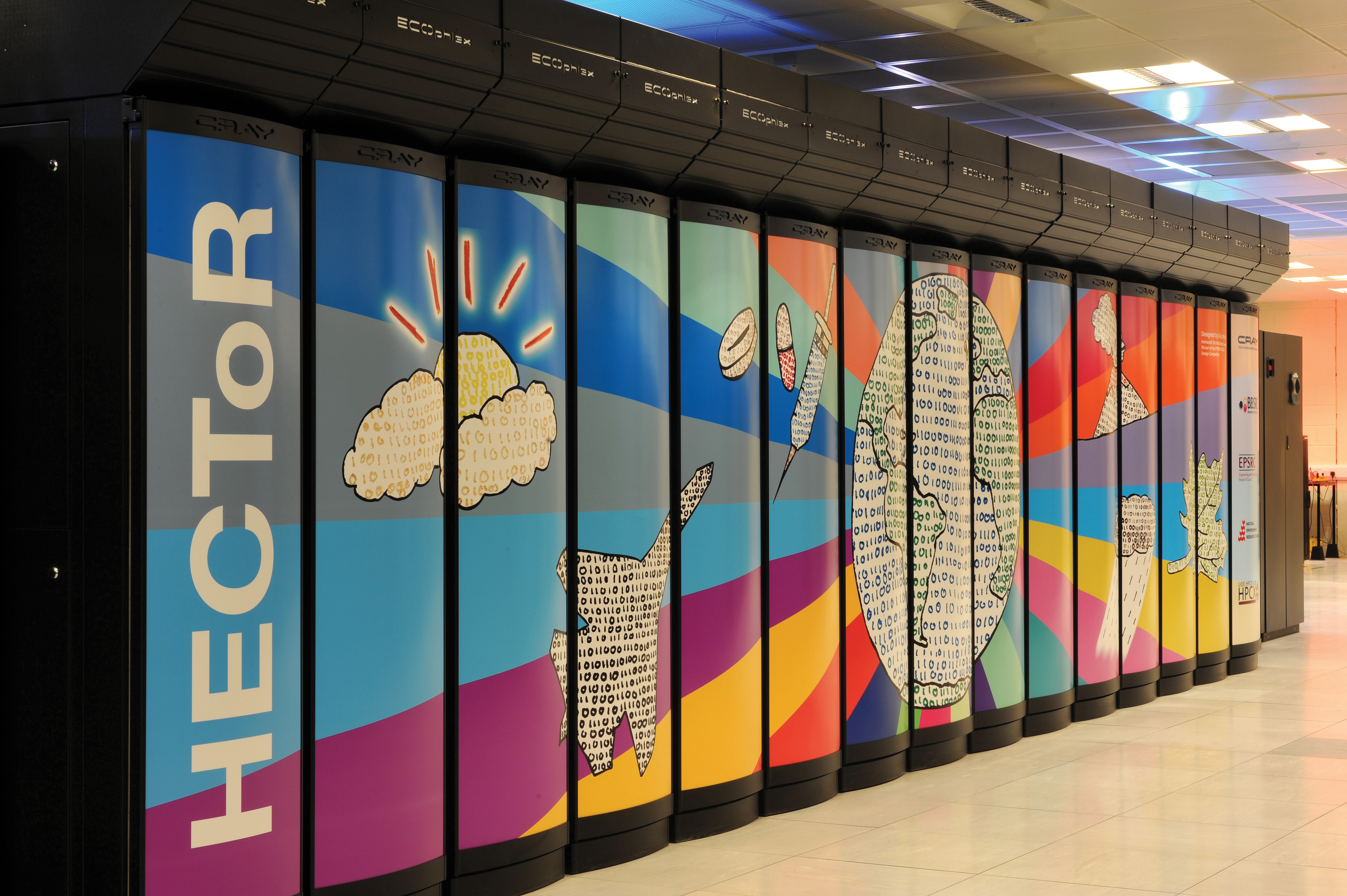 The HECTOR supercomputer, installed at Edinburgh in 2007.