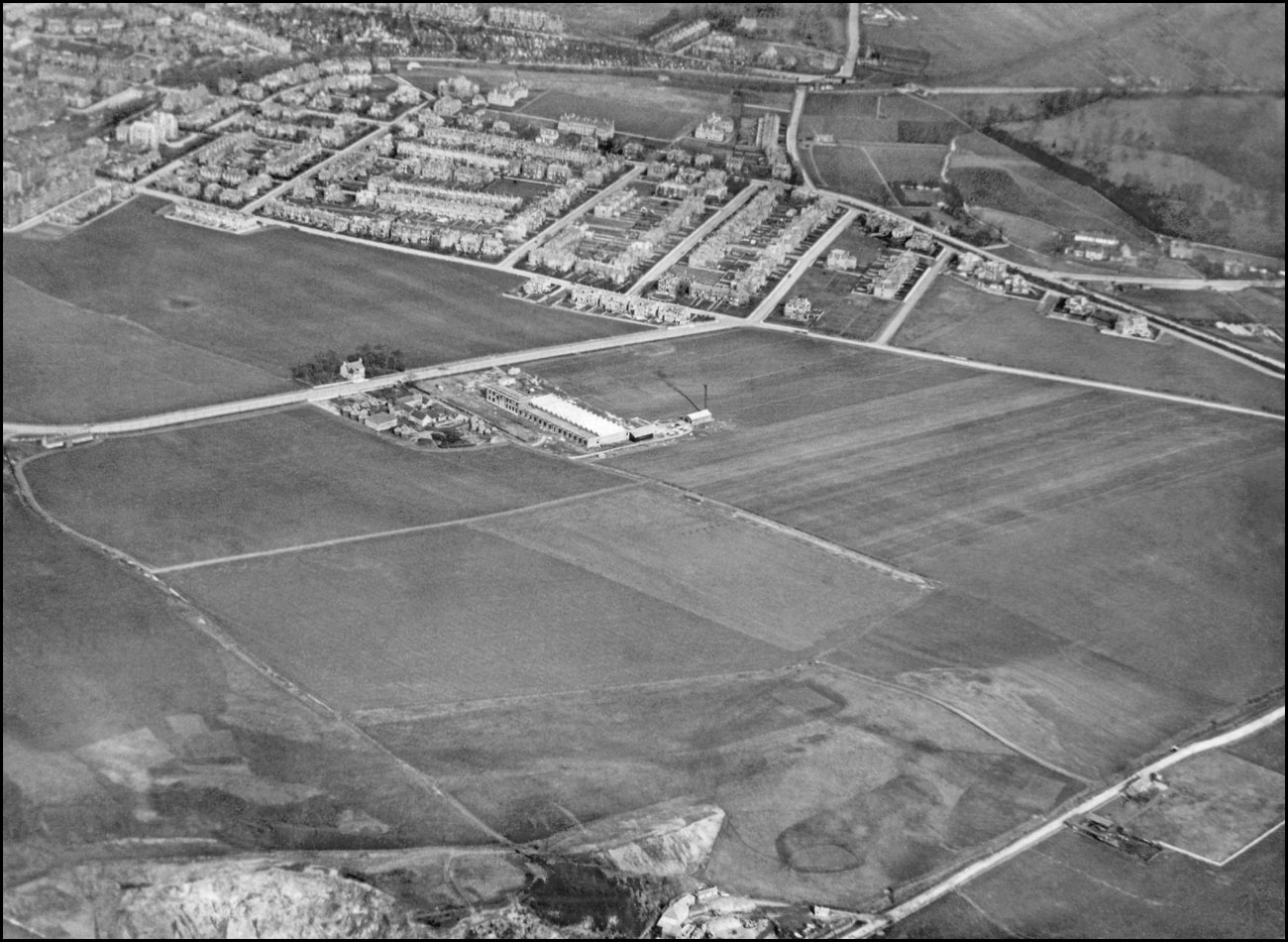 An aerial photograph of The King's Buildings campus in 1921