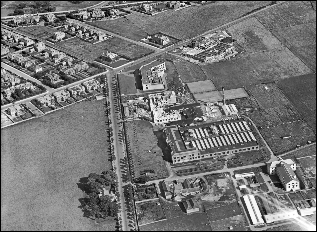 An aerial photograph of The King's Buildings campus in 1931